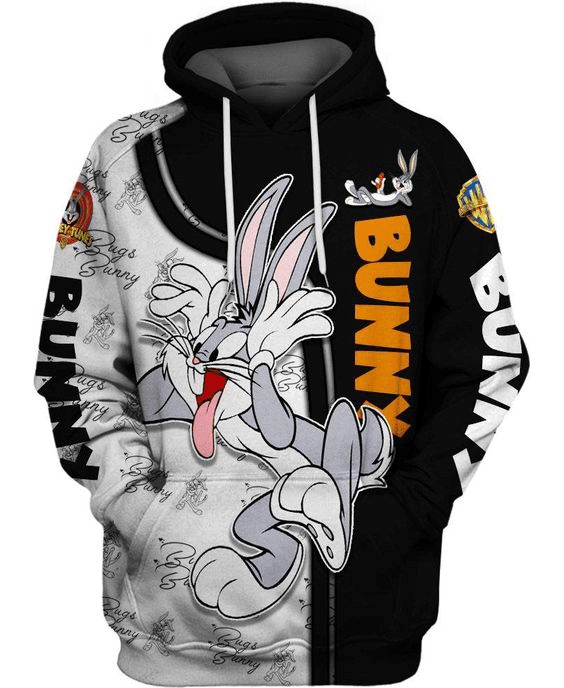 Bugs Bunny Looney Tunes Flims 38 Fan Gift Stylist Unisex Cartoon Graphic Outfits Aop Hoodie, Zip Hoodie