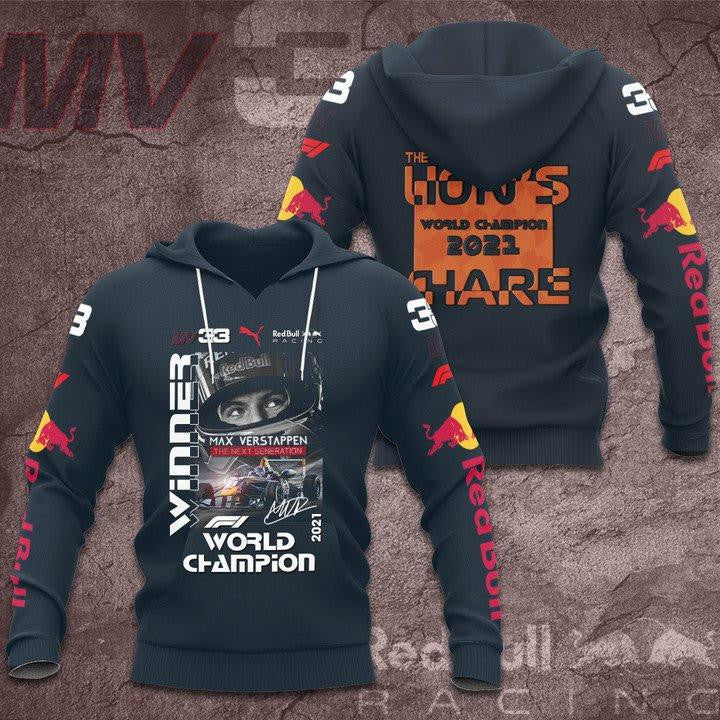 Red Bull Mv33 The Lion's World Champion 2025 Share All Over Print Shirt Hoodie