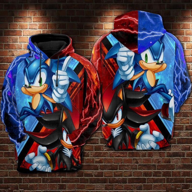 Sonic The Hedgehog Lover 3d Hoodie Zip Hoodie